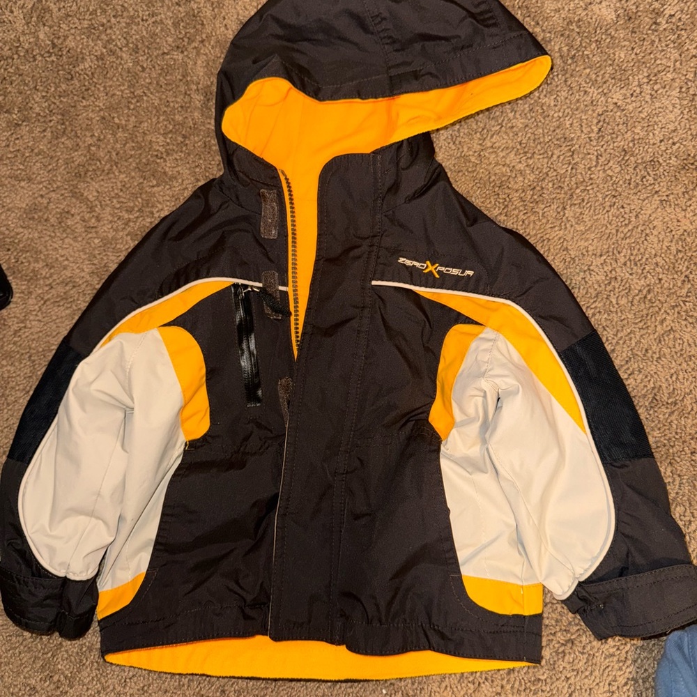 Spyder Kids' Black, Yellow, and White Raincoat